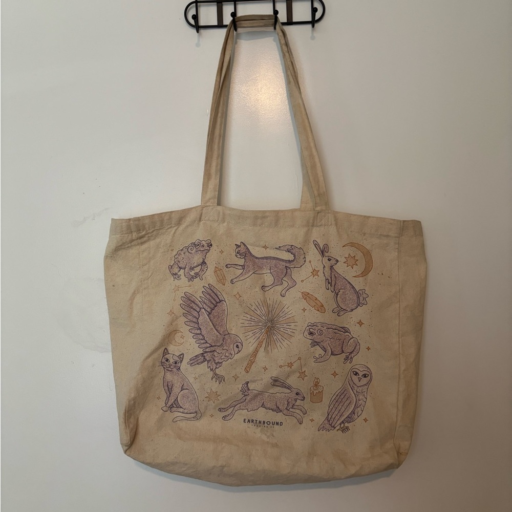 Beige Tote with Animals